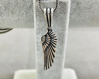 Echt % 100 925 Silber Engel Flügel Halskette, Engel Flügel Anhänger, Männer Engel Anhänger, Männer Silber Anhänger, Schmuck für Männer, Männer Silber Halskette