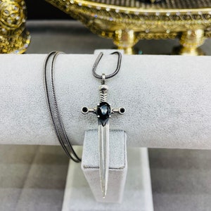 Silber Schwert Anhänger, Echte 925 k Silber, Männer Silber Anhänger, Silber Polnische Anhänger, Silber Schwert Halskette, Silber Krieger Halskette