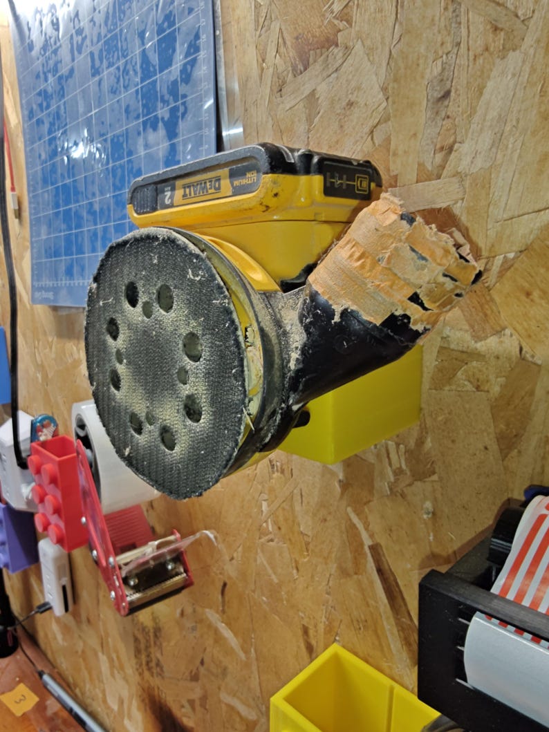 Random Orbital Sander Wall Mount Compatible with DeWalt DCW210 20V MAX – Tool Holder afbeelding 7