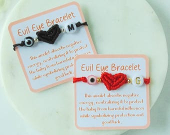 Personalized Infant Evil Eye Bracelet: Newborn Amulet Gift