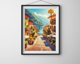 Set de 4 Imágenes de Paisajes Italianos - Descargables - Bellezas de Italia en Verano