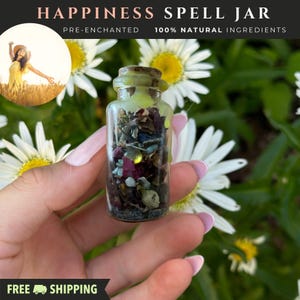 Spell Jar -Happiness Spells Jar -  Handmade, Powerful, Joy
