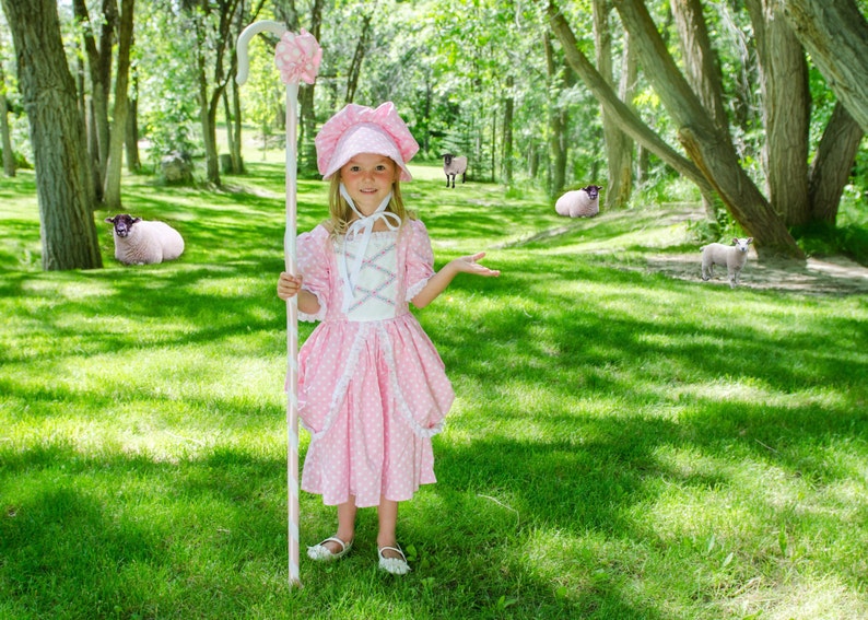 Little Bo Peep Dress Bloomers Bonnet Medium Childrens Costume Female main image 0