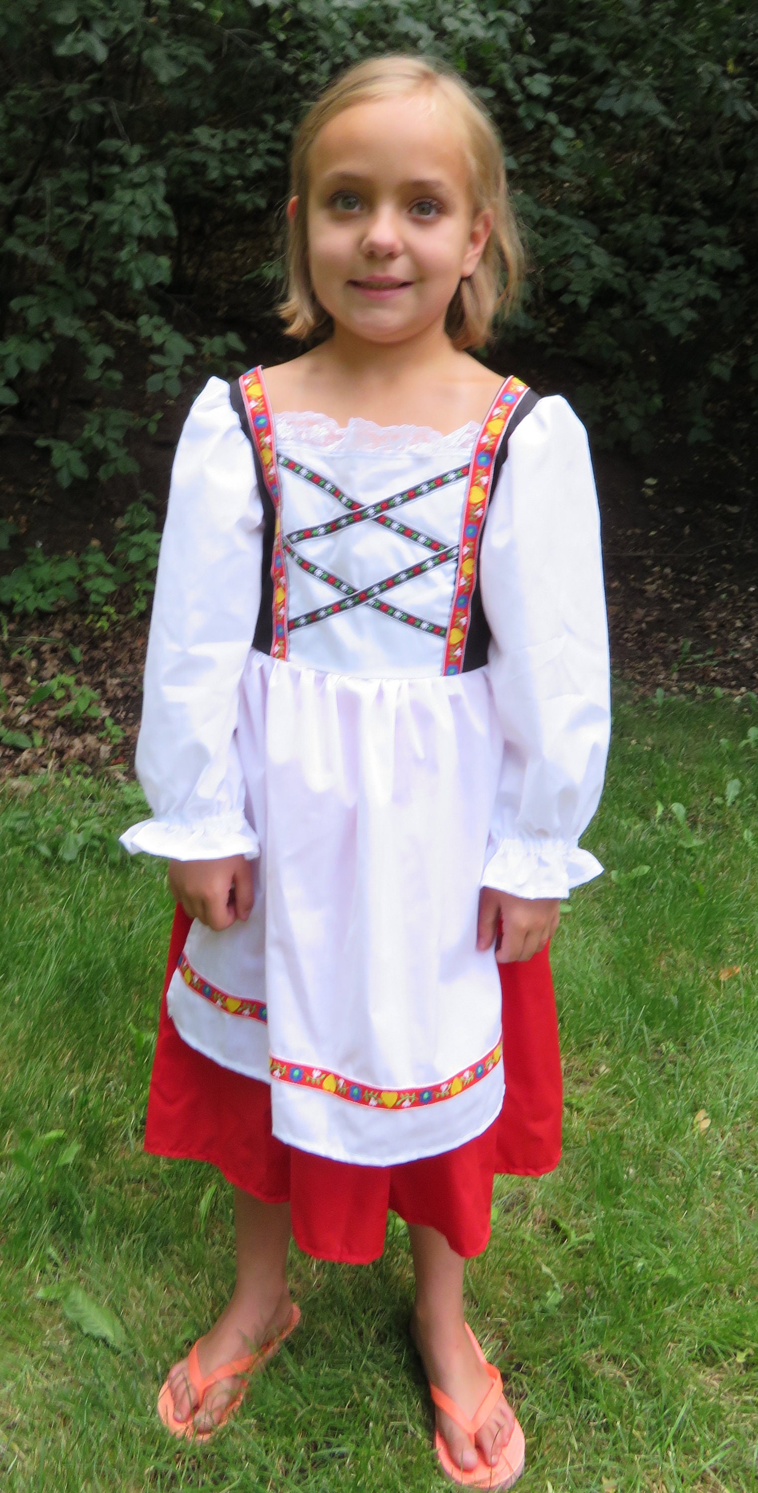 Cute Denmark Traditional National Girls Costume Scandinavian | Etsy
