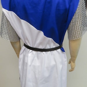 Blue & White Knight Medieval Surcoat with embroidered Tree, renaissance, Sir Bedevere, search for the holy grail, tunic, tabard, cosplay image 4