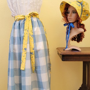 3-piece Pioneer Set with gathered apron, bonnet & skirt, Wagon Train reeneactment, Prairie Clothes, Trek Clothes, Pioneer, Pioneer Clothing image 8