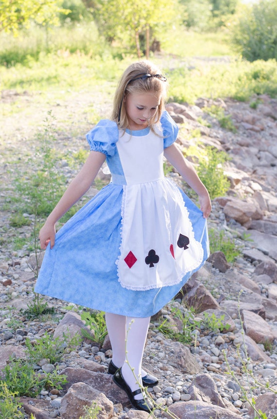 Alice In Wonderland Girls Fancy Dress Costume Kids Child Book Week Day  Fairytale