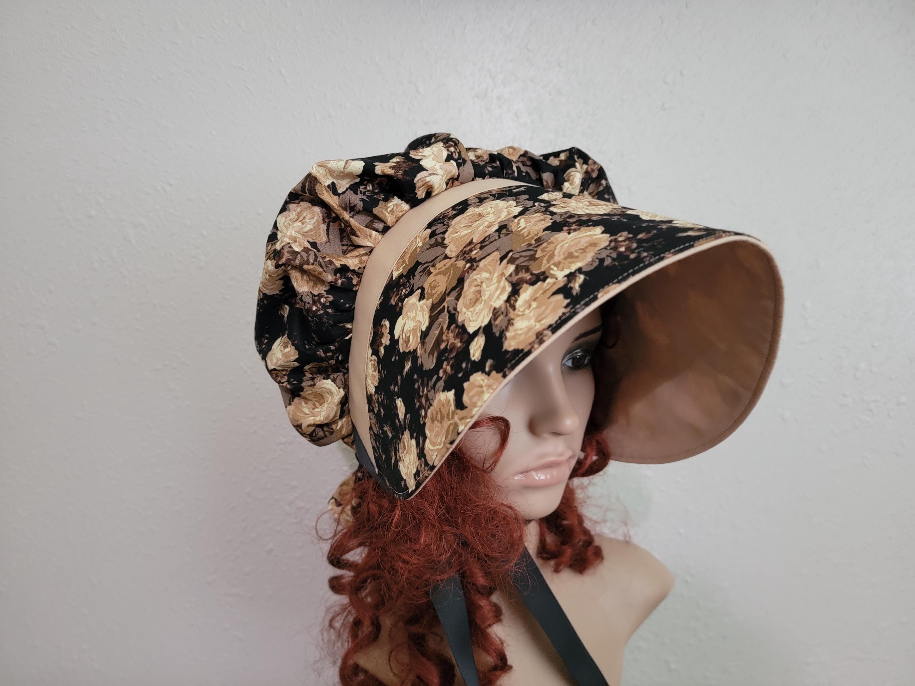 Black Poke Bonnet - Etsy