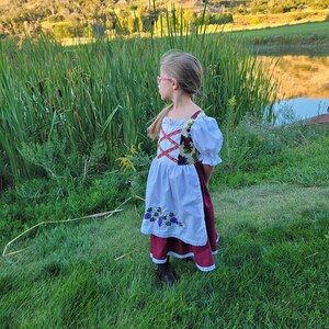 Girls Italian, Greek, Dirndle, Grape theme European Folk Costume, German, Oktoberfest, Swiss, Heritage Days, Halloween, Festival dress, NEW image 10