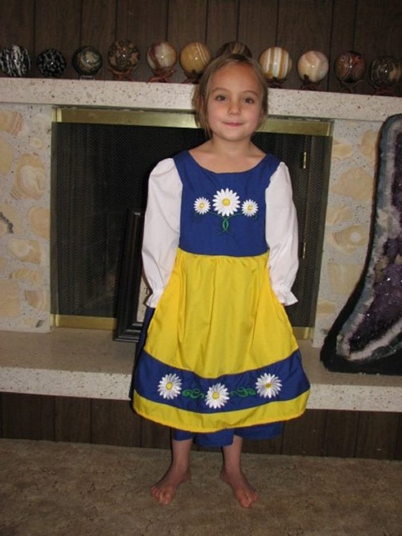 Cute Swedish National Girls Costume Scandinavian Sweden - Etsy Ireland