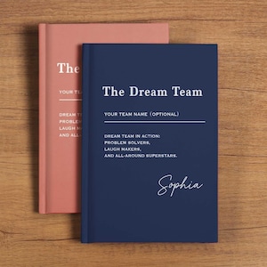Diario di squadra personalizzato, taccuino aziendale personalizzato, regalo di apprezzamento del team, regalo di ringraziamento per i dipendenti, diario del Dream Team