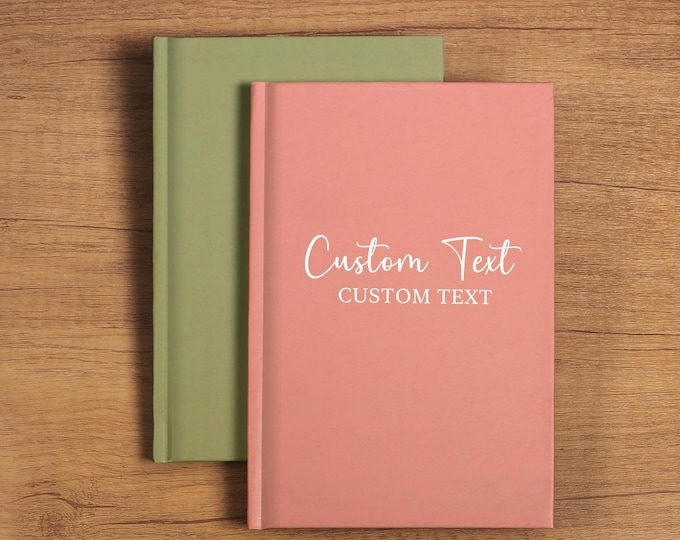 Personalized Notebook Custom Journal Custom Text Book Custom Book with Own Text, Company Gift, Quote Notebook Gratitude