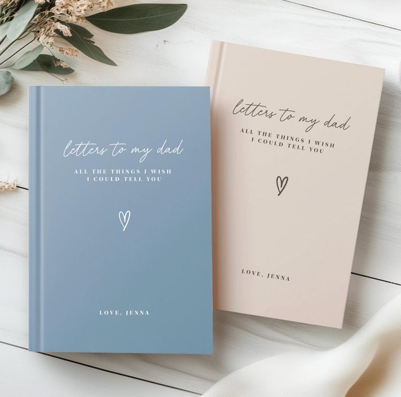 Dad Memorial Journal Dad Remembrance Letters to my Dad Grief Notebook Loss of Father in Heaven Journal Dad Sympathy Gift for Grieving image 7