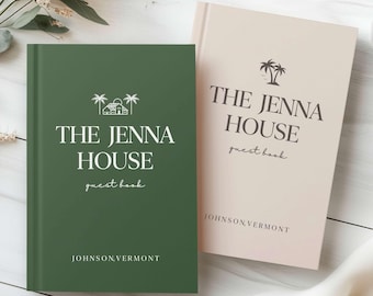 Beach House Guest Book Airbnb Guest Book Custom Rental House Welcome Book Vacation Rental, VRBO, Housewarming Gift, Hotel Sign In