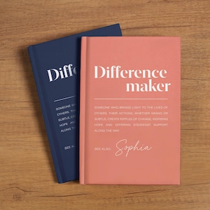 Personalisierter Unterschied Hersteller Journal Benutzerdefinierter Unterschied Hersteller Definition Geschenk Mitarbeiter Geschenk für Mentor Wertschätzung Führer Lehrer Geschenk