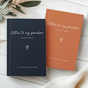 Personalized Letters to My Grandson Journal Grandchildren Memory Custom Journal Newborn keepsake Gift for Grandchildren Grandma Birthday