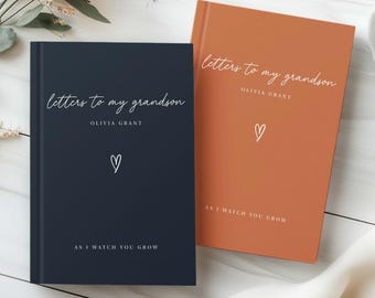 Personalized Letters to My Grandson Journal Grandchildren Memory Custom Journal Newborn keepsake Gift for Grandchildren Grandma Birthday