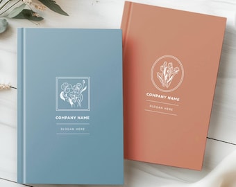 Custom Logo Notebook, Personalized Company Journal, Elegant Business Notebook, Corporate Gifts for Coffee Shop, Restaurant or Boutique