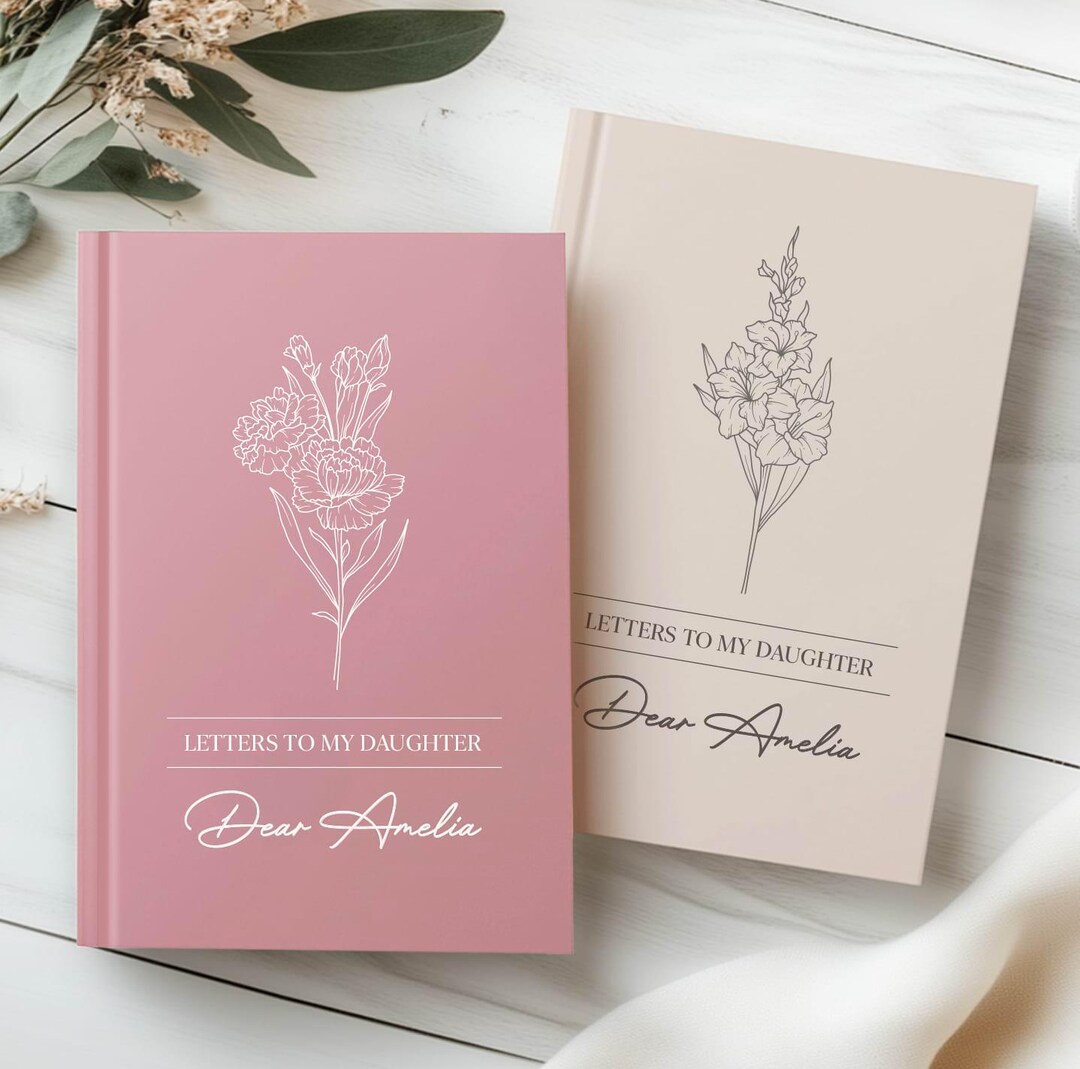 Custom Birth Flower Name Journal Personalized Birth Month Flower ...