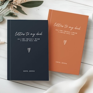 Diario conmemorativo de papá Cartas de recuerdo de papá Cuaderno de duelo Diario de la pérdida del padre en el cielo Regalo de condolencias para papá en duelo