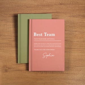 Personalized Best Team Journal Custom Corporate Gift Team Appreciation Gift Employee Thank You Gift, Team Building Gift Office  Gift