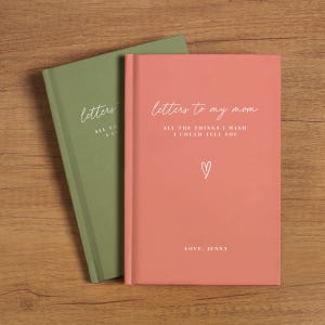 Letters to My Mom Memorial Journal Custom Grief Journal Mom Memory Book Remembrance Loss of Mother Gift Mother Sympathy Gift image 9