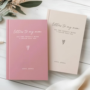 Brieven aan mijn moeder Memorial Journal Custom rouwdagboek Mom Memory Book Herdenking Verlies van moeder cadeau Moeder sympathie cadeau
