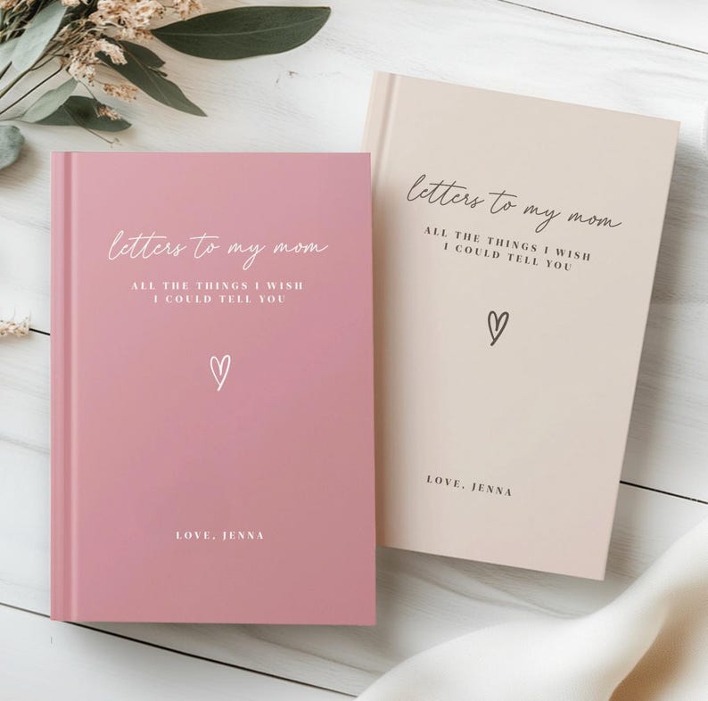 Letters to My Mom Memorial Journal Custom Grief Journal Mom Memory Book Remembrance Loss of Mother Gift Mother Sympathy Gift image 1
