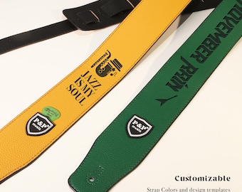 Personalisierter Leder-Gitarrengurt, gravierte benutzerdefinierte Gitarrengurte, bestes Geschenk für ihn für Freund für Papa, perfekt für Gitarrenmusiker