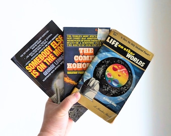 Retro Outer Space Conspiracy Theory Paperbacks | Set of Three Paranoia Science Books