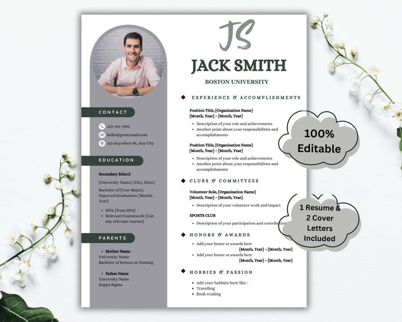 Fraternity Resume Template Canva - Il 794xN.6175857992 2gi2 
