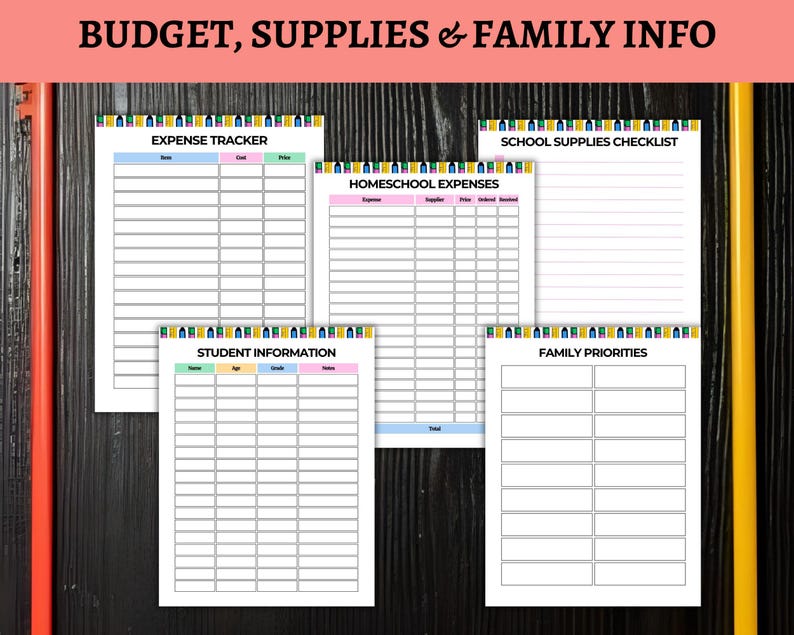 Printable Homeschool Planner Bundle Daily Weekly Monthly Lesson ...