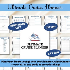 Cruise Planner Vacation Itinerary Planner Cruise Planning Kit Printable Ultimate Cruise Planner Vacation Planner PDF Trip Planner