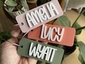 Acrylic Bag Tag, Custom Acrylic Tag, Kids Name Keychain, Lunch Box Tag, Personalized Tag, Custom Backpack Tag, Keychain For Kids