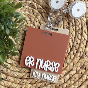 Custom Acrylic Badge Buddy: RN, Pharmacist, Nurse