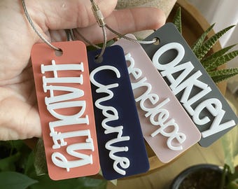 Acrylic Bag Tag, Custom Acrylic Tag, Kids Name Keychain, Lunch Box Tag, Personalized Tag, Custom Backpack Tag, Keychain For Kids