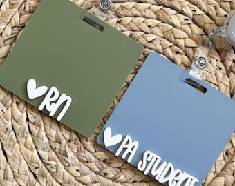 Custom Acrylic Nurse Badge Buddy: RN Badge Tag