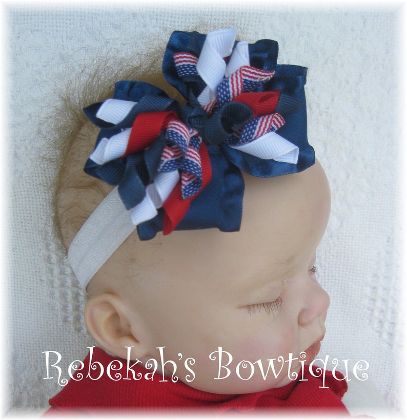 4th of july baby headband