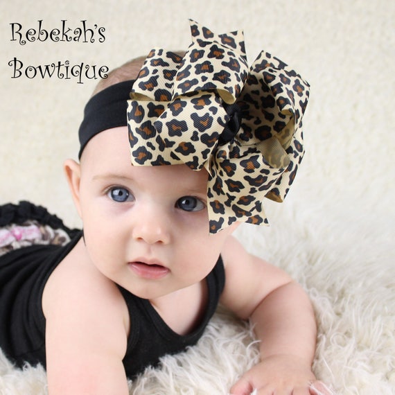 leopard print headband baby