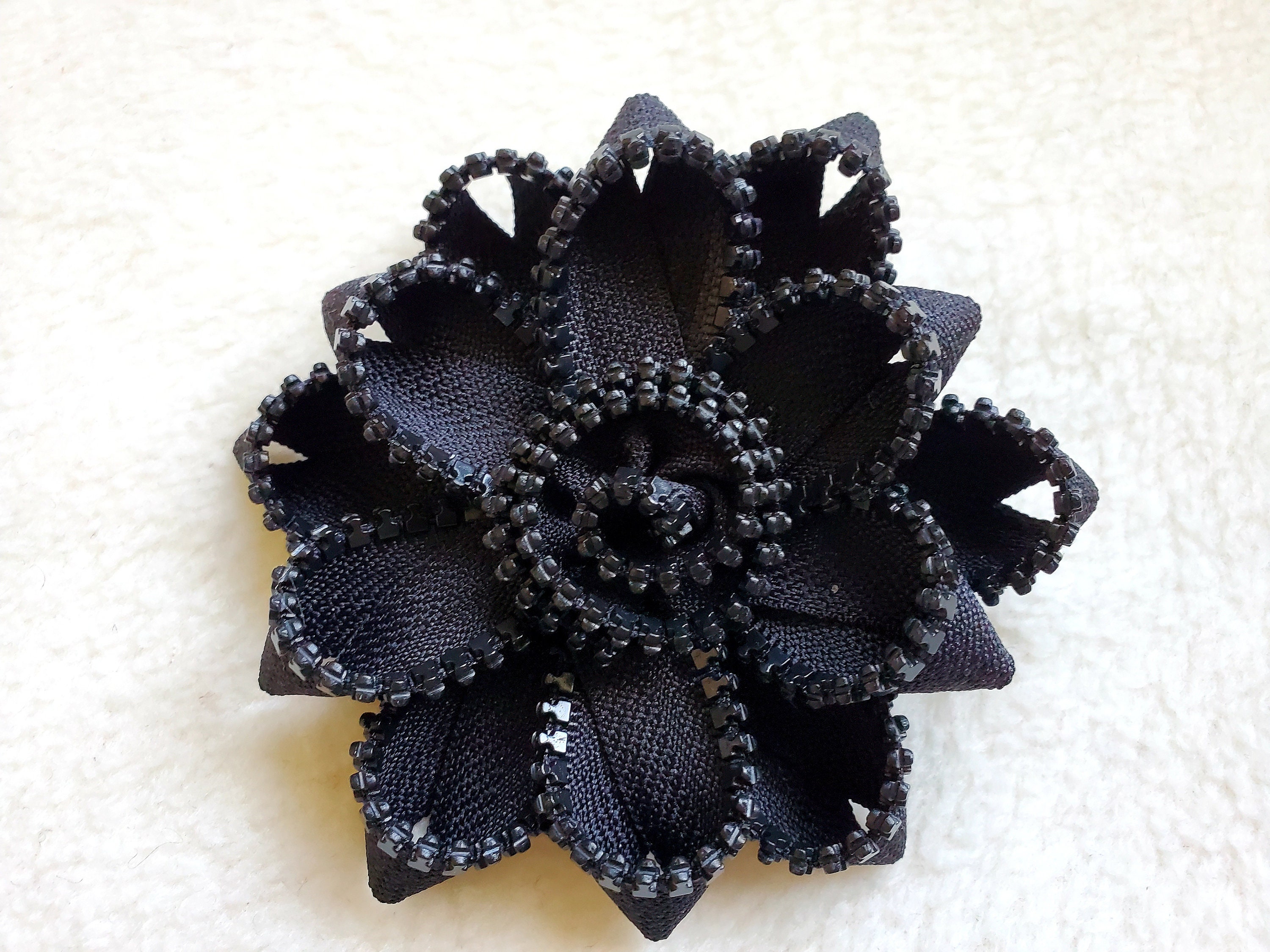 Handmade PINK flower pin brooch for (dress), fabric floral brooch