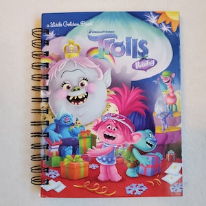 Dreamworks Trolls Holiday Little Golden Book Journal with story Spiral Bound Tablet Notebook FREE SHIPPING!