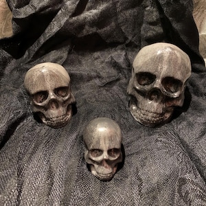 3 piece resin skull set