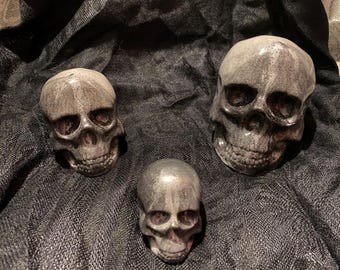 3 teiliges Schädel Set aus Resin