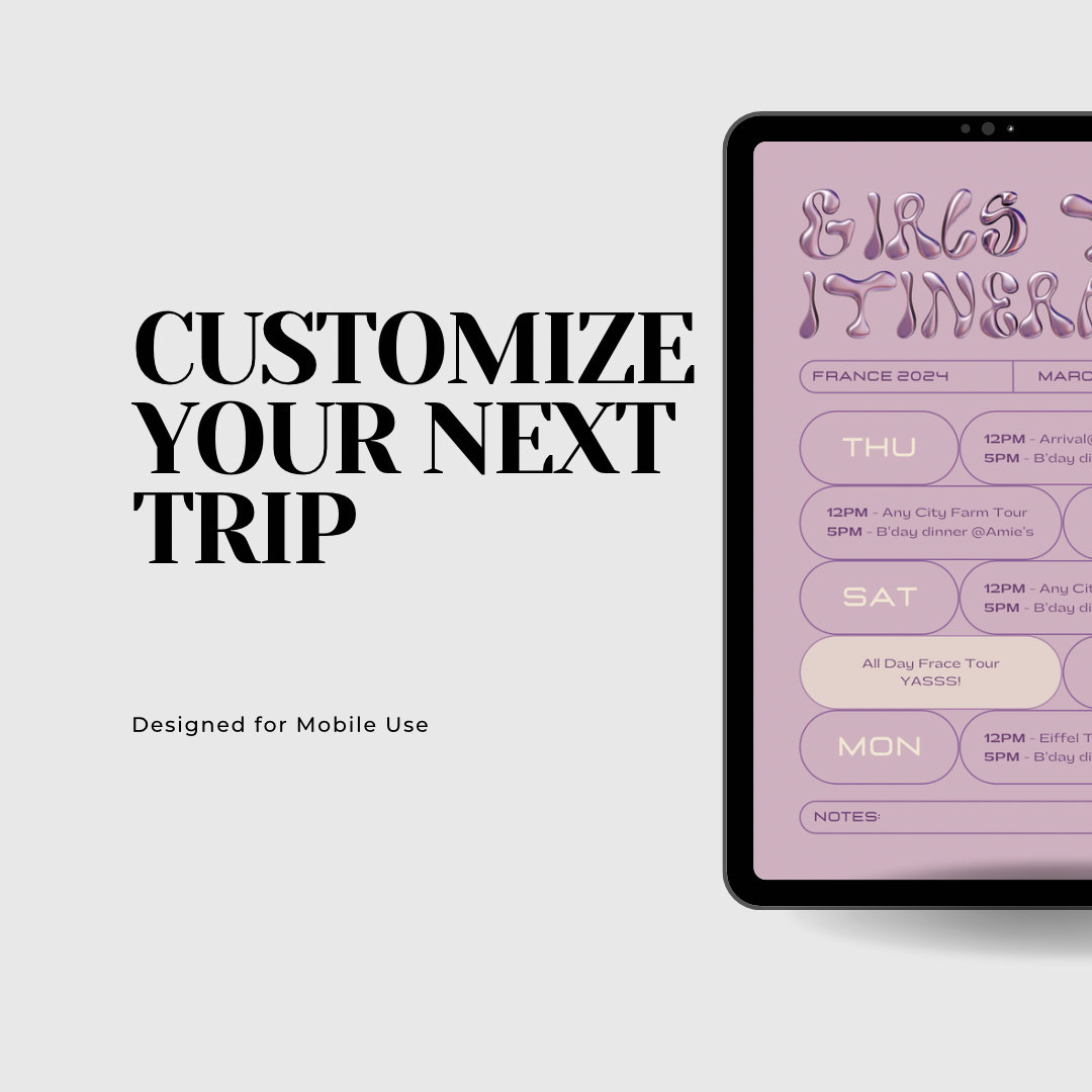 Girls Trip Itinerary Itinerary Template Weekend Itenerary Etsy Girls Trip Itinerary Itinerary Template Weekend Itenerary Etsy