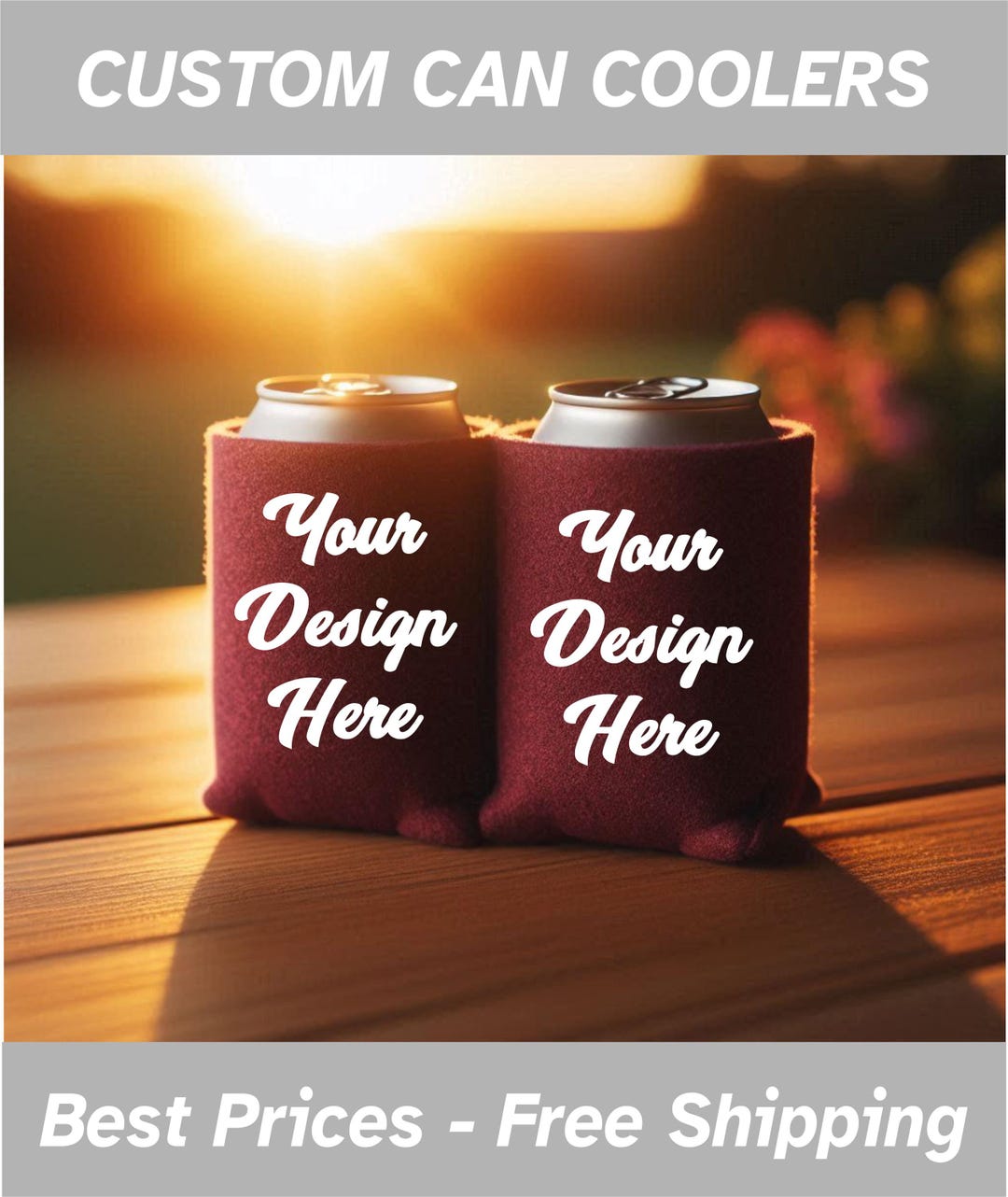 Custom Can Coolers: Personalized Beverage Holders, Design Your Own - Etsy