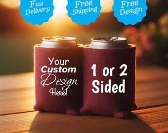 Custom Wedding Can Coolers, Personalized Beer Huggers