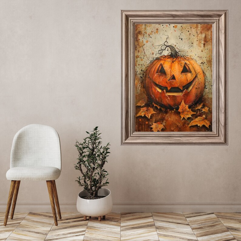 Jack O' Lantern vintage en céramique : bougeoir citrouille d'Halloween