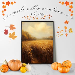 Corn Stock 2, Corn Field, Fall, Fall Decor, Autumn, Harvest, Fall Landscape, Wall Art, Digital Download, Printable