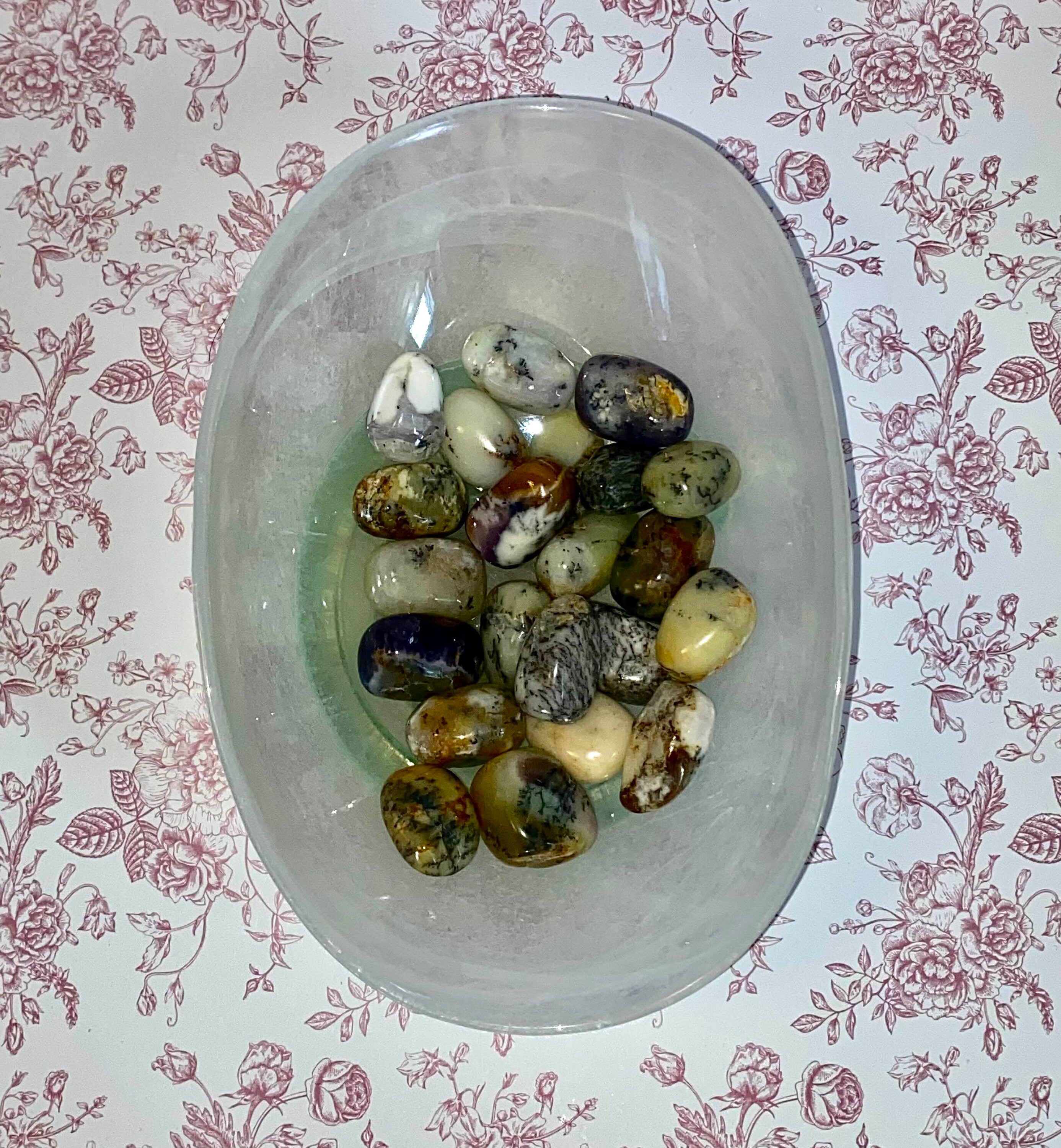 Verre de dendrite opale, verres, verres en cristal, pierres tombantes