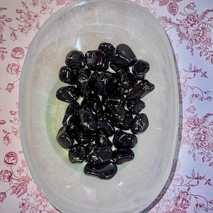 Tumble Stone Black Onyx 1-2cm, onyx, black onyx, tumbles